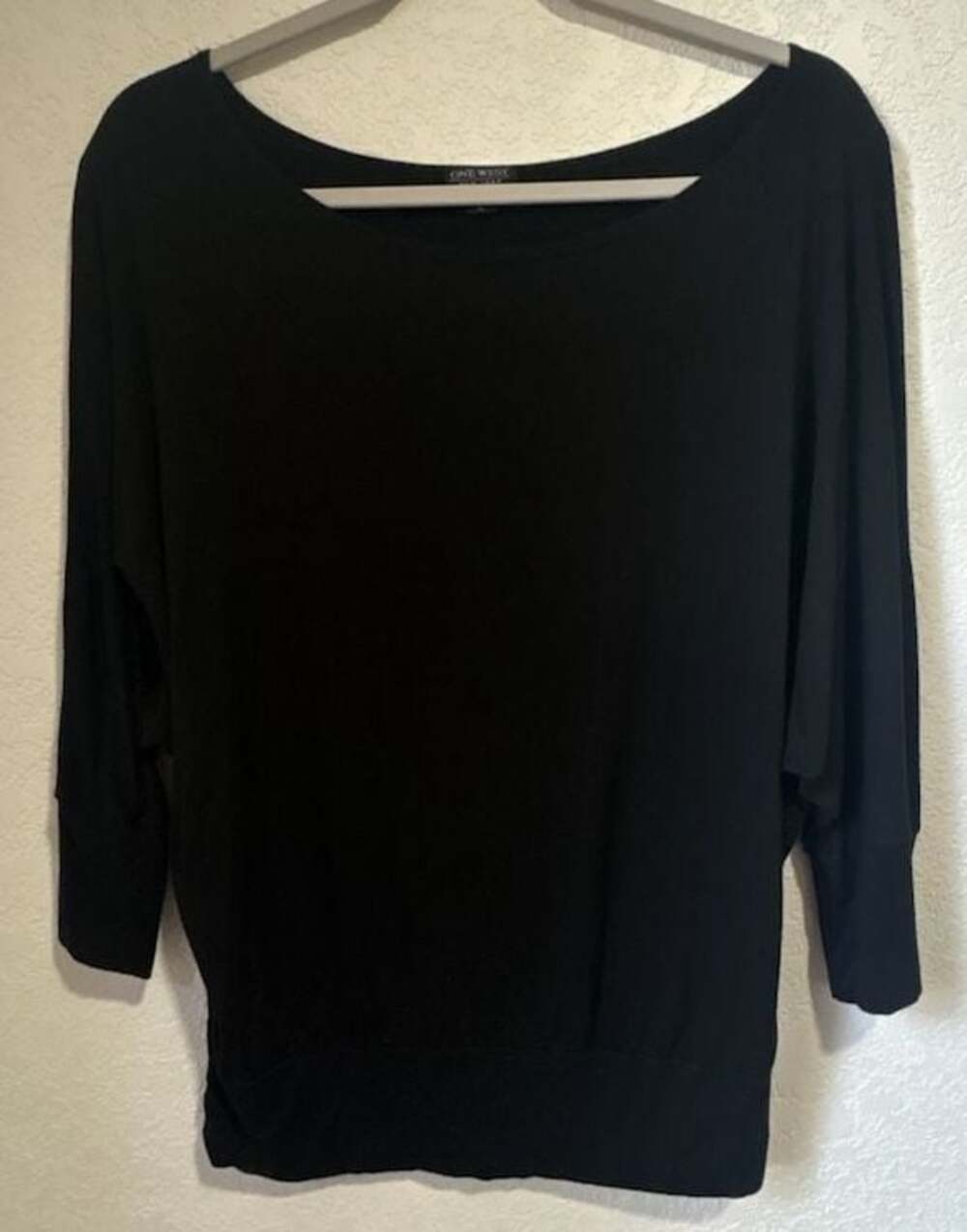 One West Black Dolman Sleeve Top